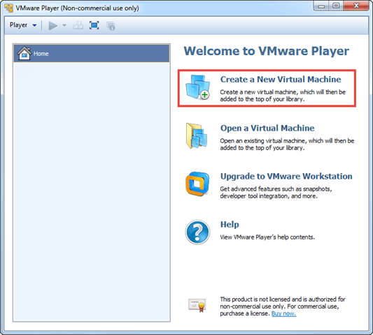 Installing windows 8 in virtual machine using VMware Player
