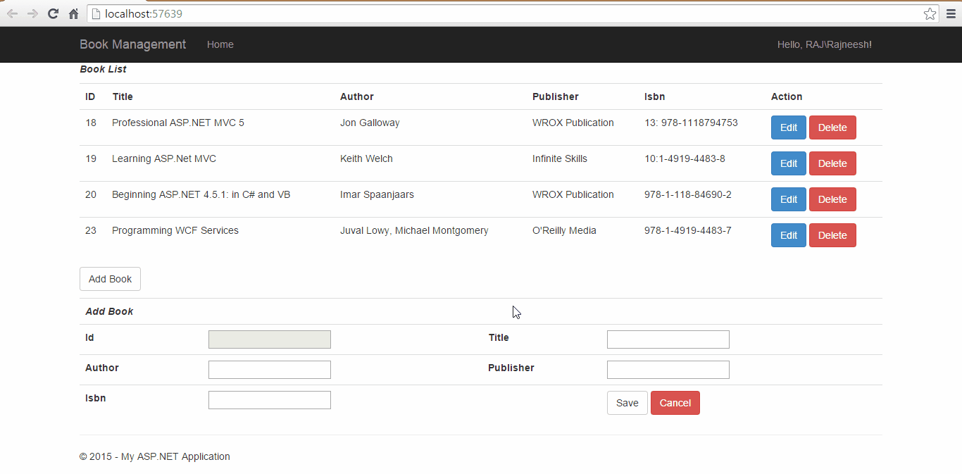 CRUD Operation in ASP.NET MVC 4 and AngularJS